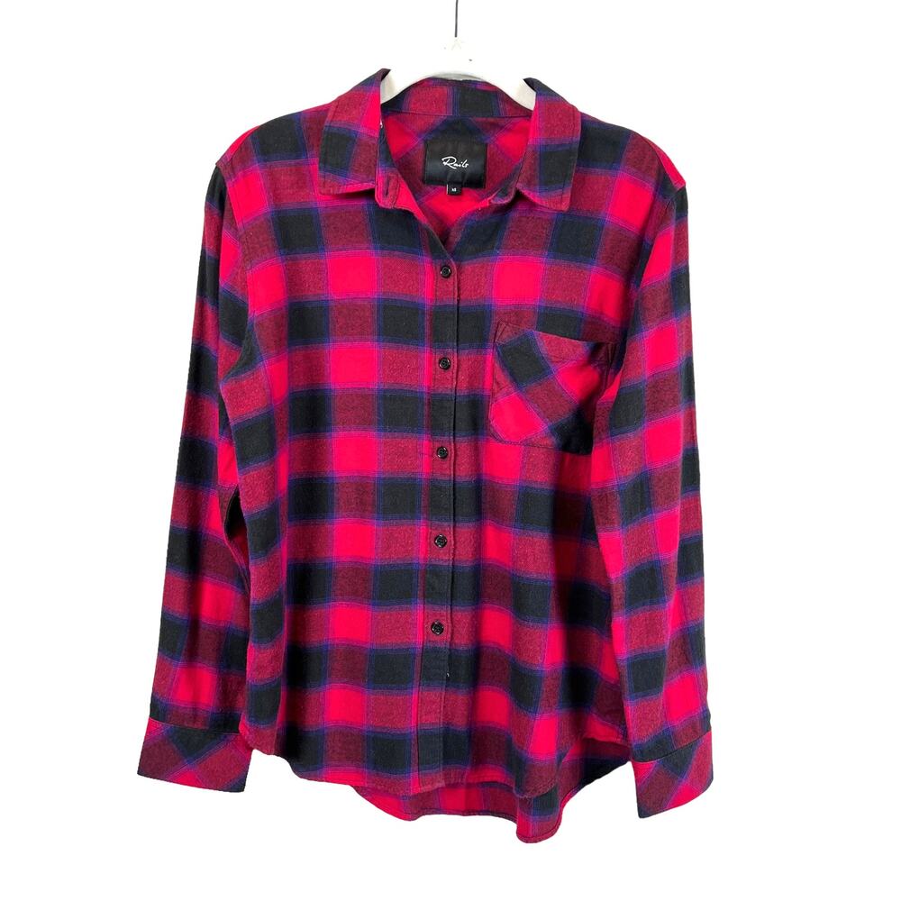 Rails Milo Flannel Button Down Shirt In Black Che… - image 8